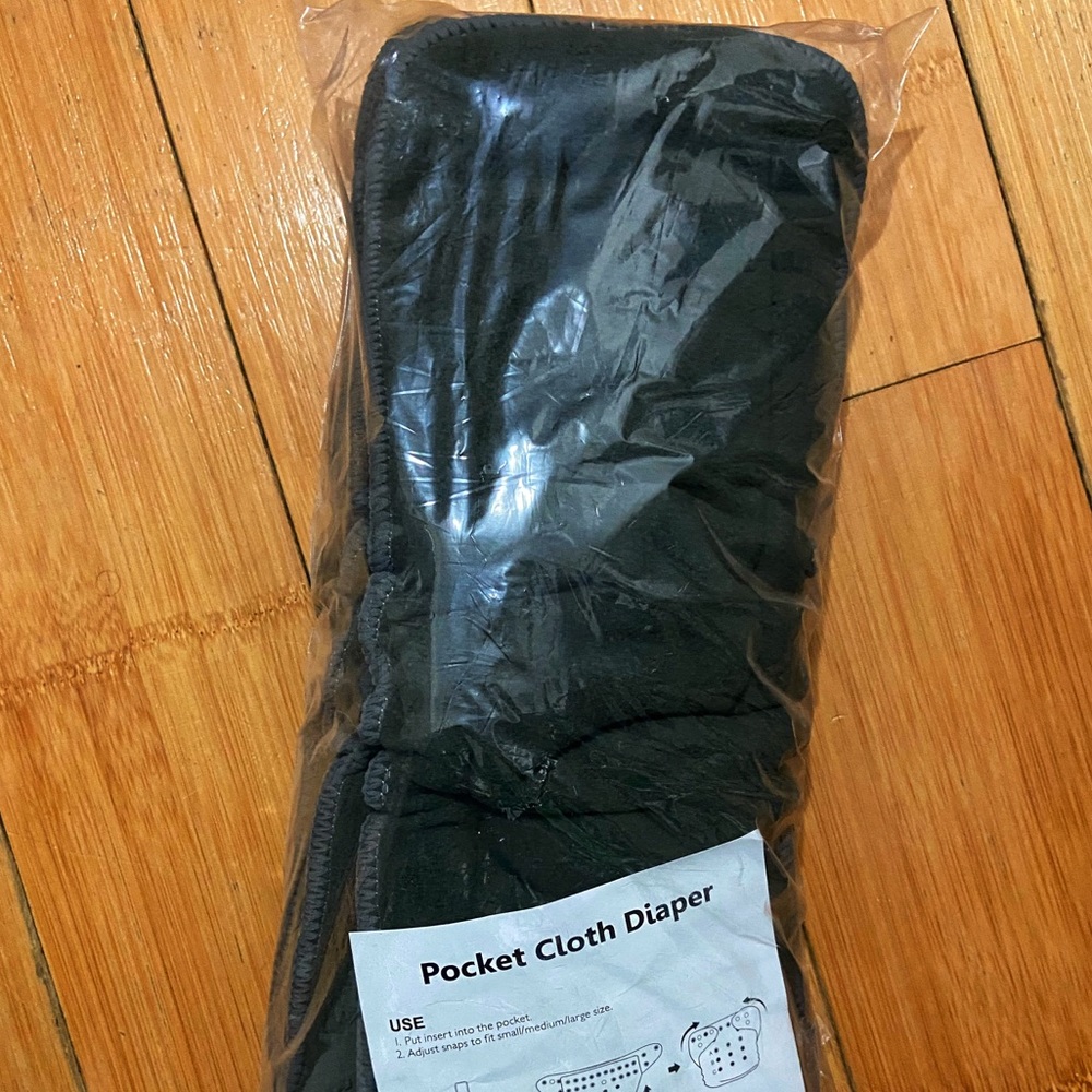 UNOPENED GREY REUSABLE CLOTH DIAPER INSERTS